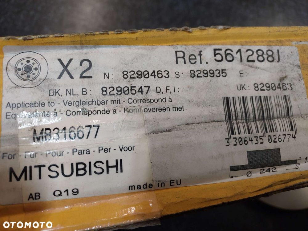 TARCZA HAM. PRZÓD 242.3 18x16.4 MITSUBISHI COLT I, COLT II, COLT III, CORDIA, GALANT V, LANCER F, LANCER III, LANCER IV, SPACE, TREDIA 1.3-2.0 09.81-06.92   KOMPLET - 2