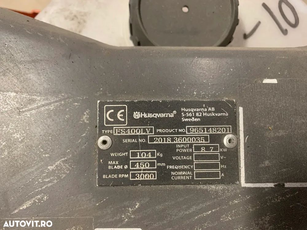 Mașină de tăiat beton sau asfalt Husqvarna FS400LV - 9
