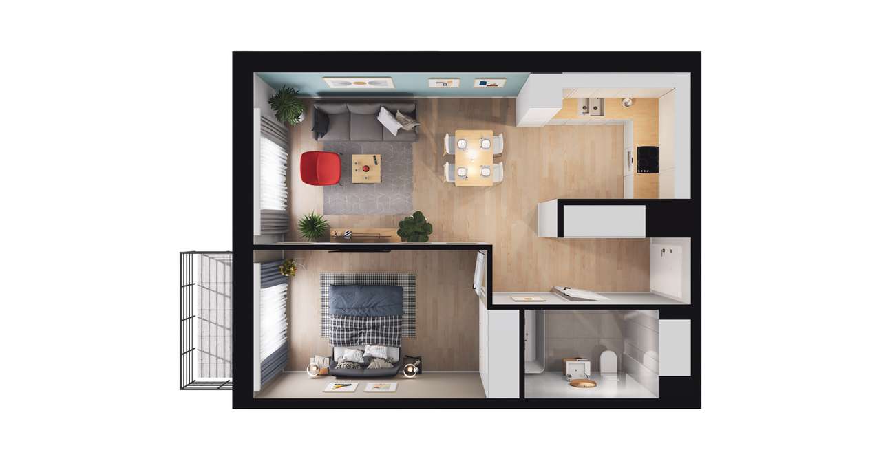 Taczaka 5 | klimatyczny apartament 2-pok. na 4. piętrze | A/4/25 - Pełny obrazek: 3/25