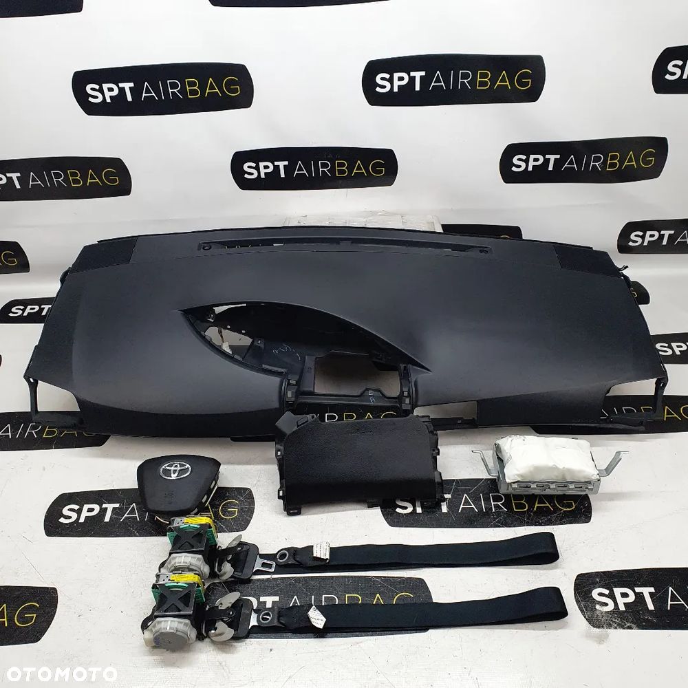 TOYOTA VERSO DESKA ROZDZIELCZA KONSOLA KOKPIT PULPIT PODUSZKI AIRBAG AIR BAG PASY KIT SET - 1