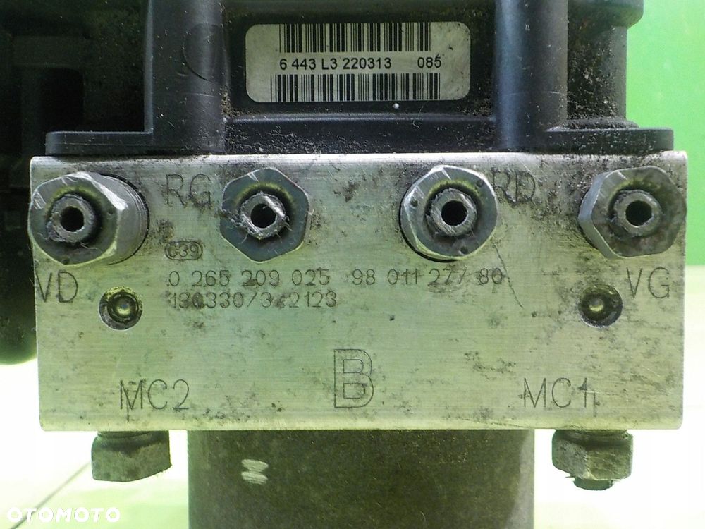 PEUGEOT PARTNER II III LIFT I 1.6 HDI 13r pompa ABS 9801127780 0265801179 - 6