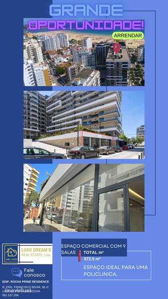 VENDE-SE ESPAÇO COMERCIAL  NOVO COM 9 SALAS PRAIA DA ROCHA - Grande imagem: 2/12