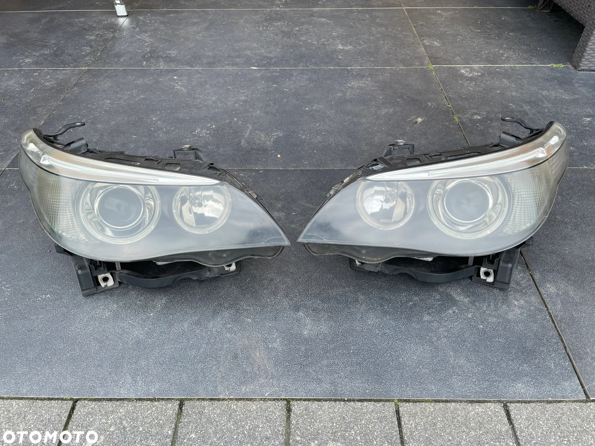 BMW E60 PRZÓD KOMPLETNY ZDERZAK PAS MASKA LAMPA XENON BŁOTNIK LEWY PRAWY TITANGRAU - 23