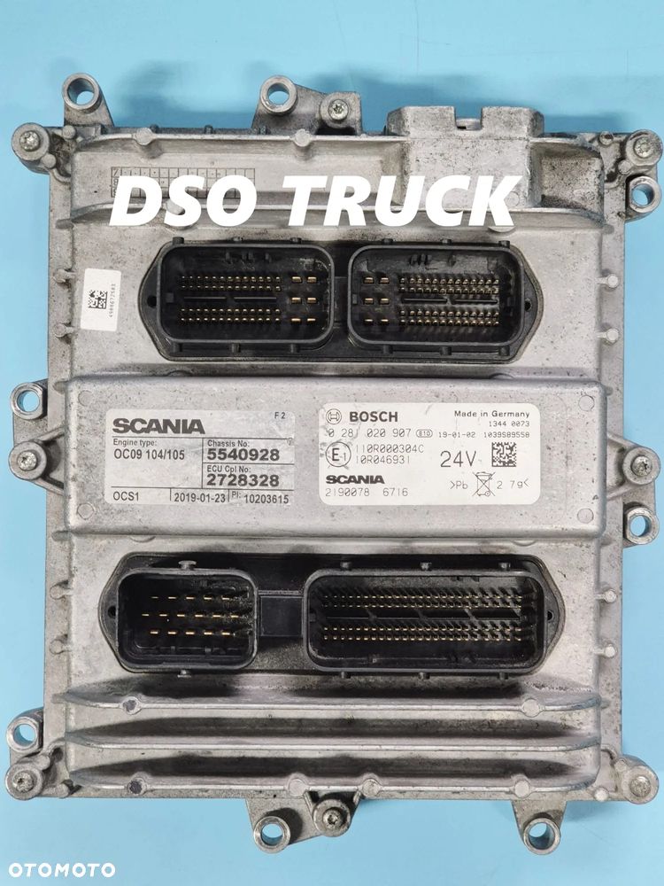 STEROWNIK SILNIKA SCANIA OCS1 2190078 BOSCH 0281020907 ECU 2728328 5540928 - 1