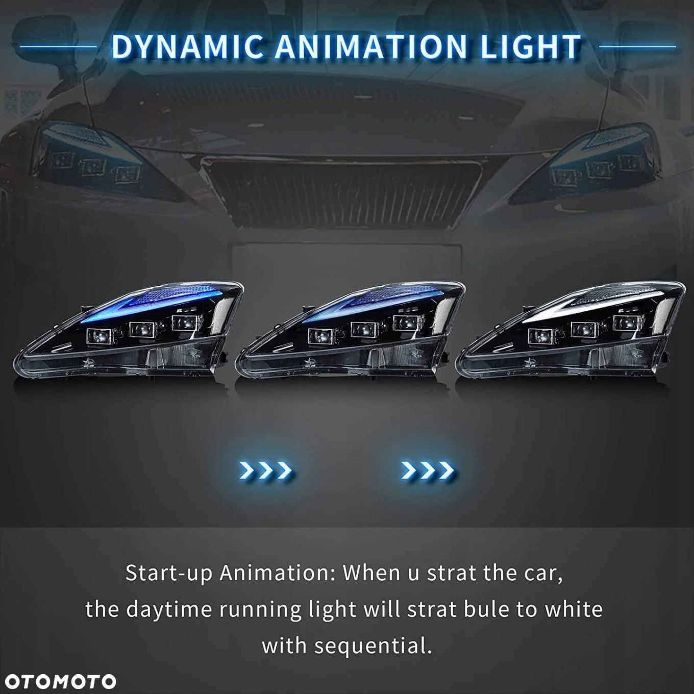 Reflektory Lampy kpl Vland Full Led Neon Dts Tuning Lexus IS II 2 2006-2013 - 9