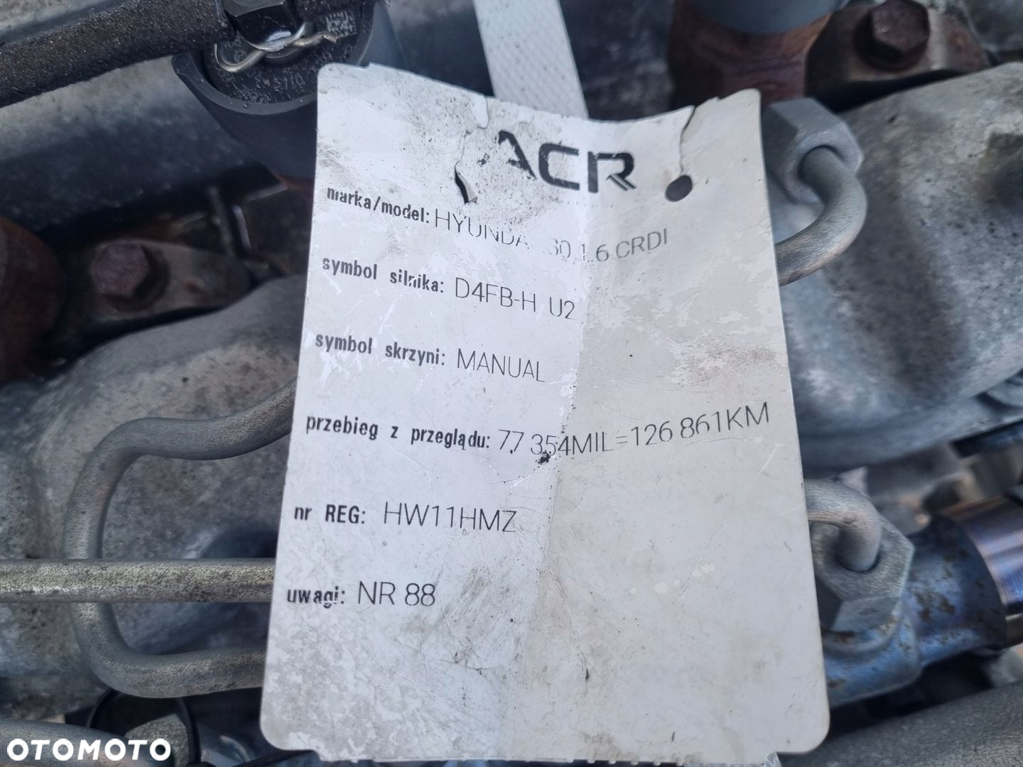 SILNIK KOMPLET Kia Pro Ceed 1.6 CRDI 116KM udokumentowane 126tyś D4FB - 12