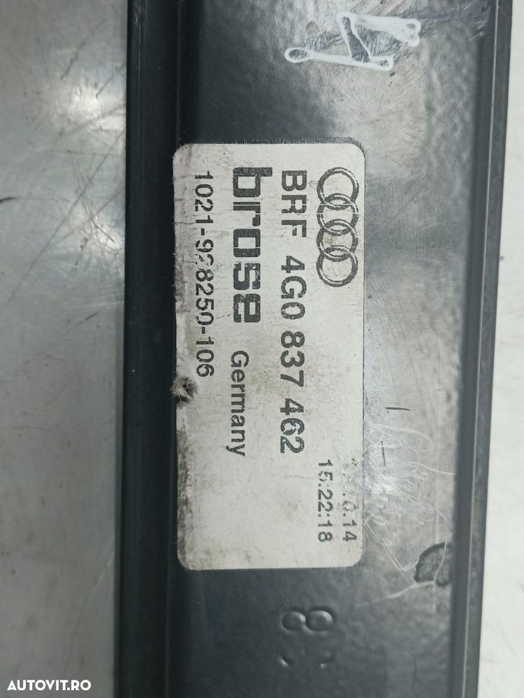 Macara dreapta fata 4g0837462 Audi A6 allroad C7 (facelift)  [din 2014 pana  2019] - 3