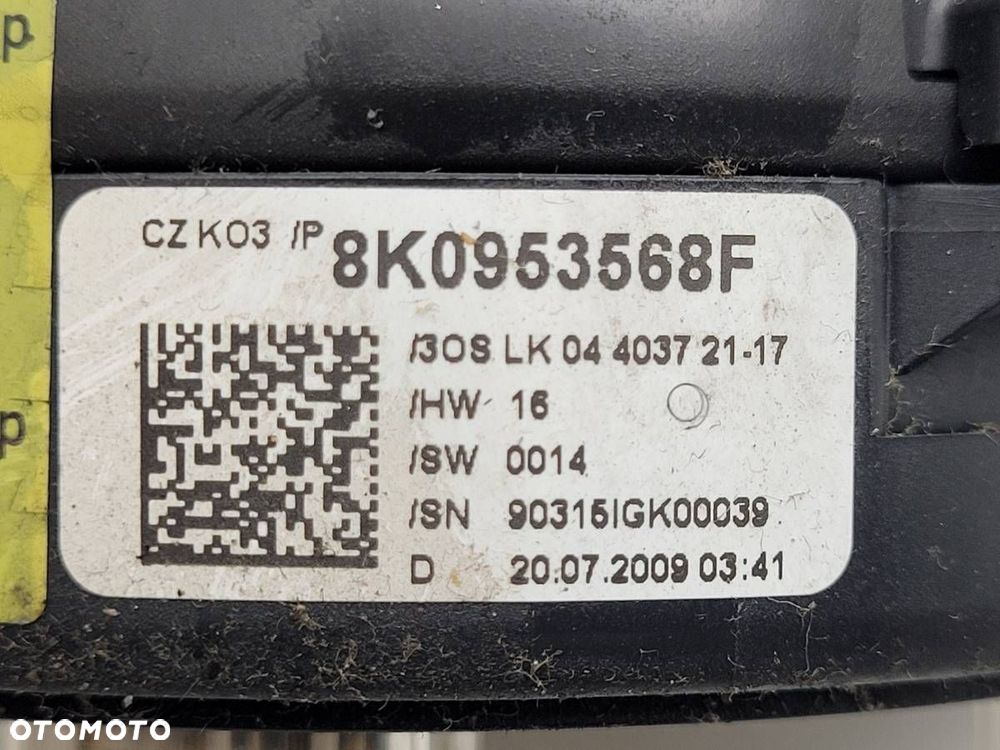 PRZEŁĄCZNIK ZESPOLONY TAŚMA MANETKI AUDI A5 8T 8K0953502BD 8K0953568F - 9