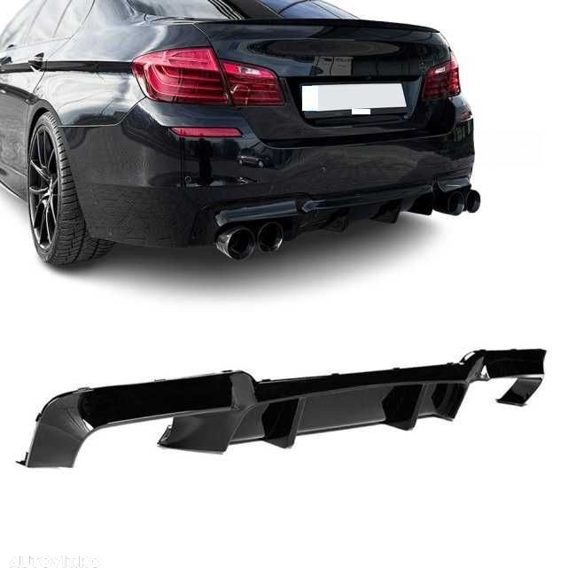Difuzor M5 Competition Prelungire Bara Spate M BMW F10 F11, Negru Luci - 4