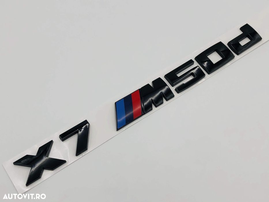 Emblema BMW X7M50d negru - 1