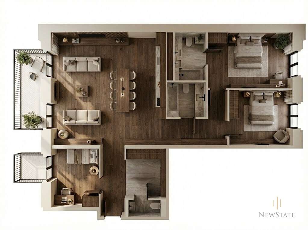 Dwustronny apartament 114m² | Mogilska | Premium - Pełny obrazek: 4/20