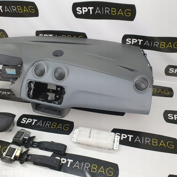 SEAT IBIZA 6J IV DESKA ROZDZIELCZA KONSOLA KOKPIT PULPIT PODUSZKI AIRBAG AIR BAG PASY KIT SET - 4