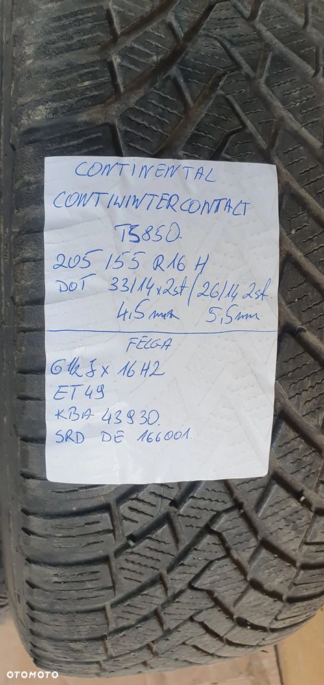 Felgi stalowe z oponami 205/55 R16 6,5J 5x112 ET49 VW Mercedes KBA43930 - 19