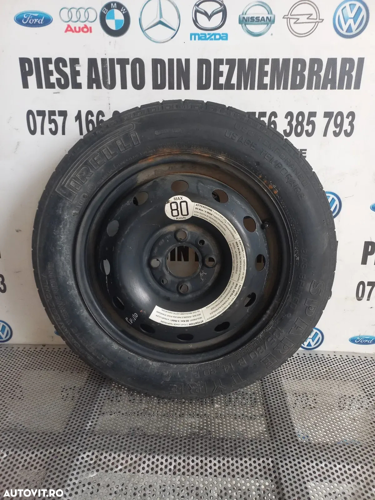 Roata Rezerva Slim R14 135/80B14 Fiat Punto - 6
