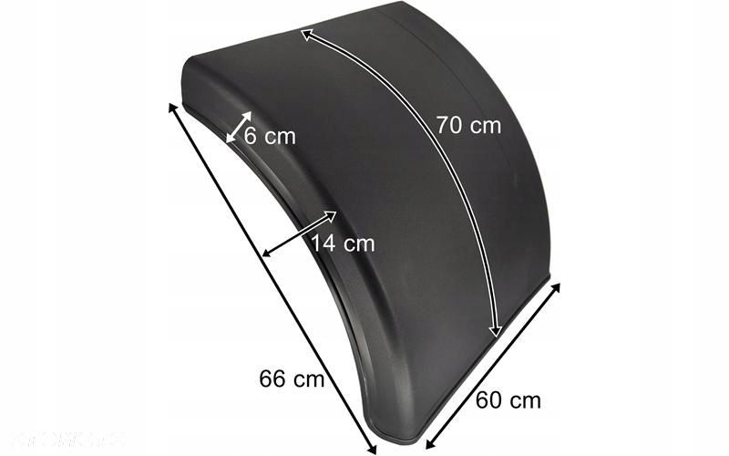 nadkole błotnik plastikowy tylny 600mm bez mocowania - 2