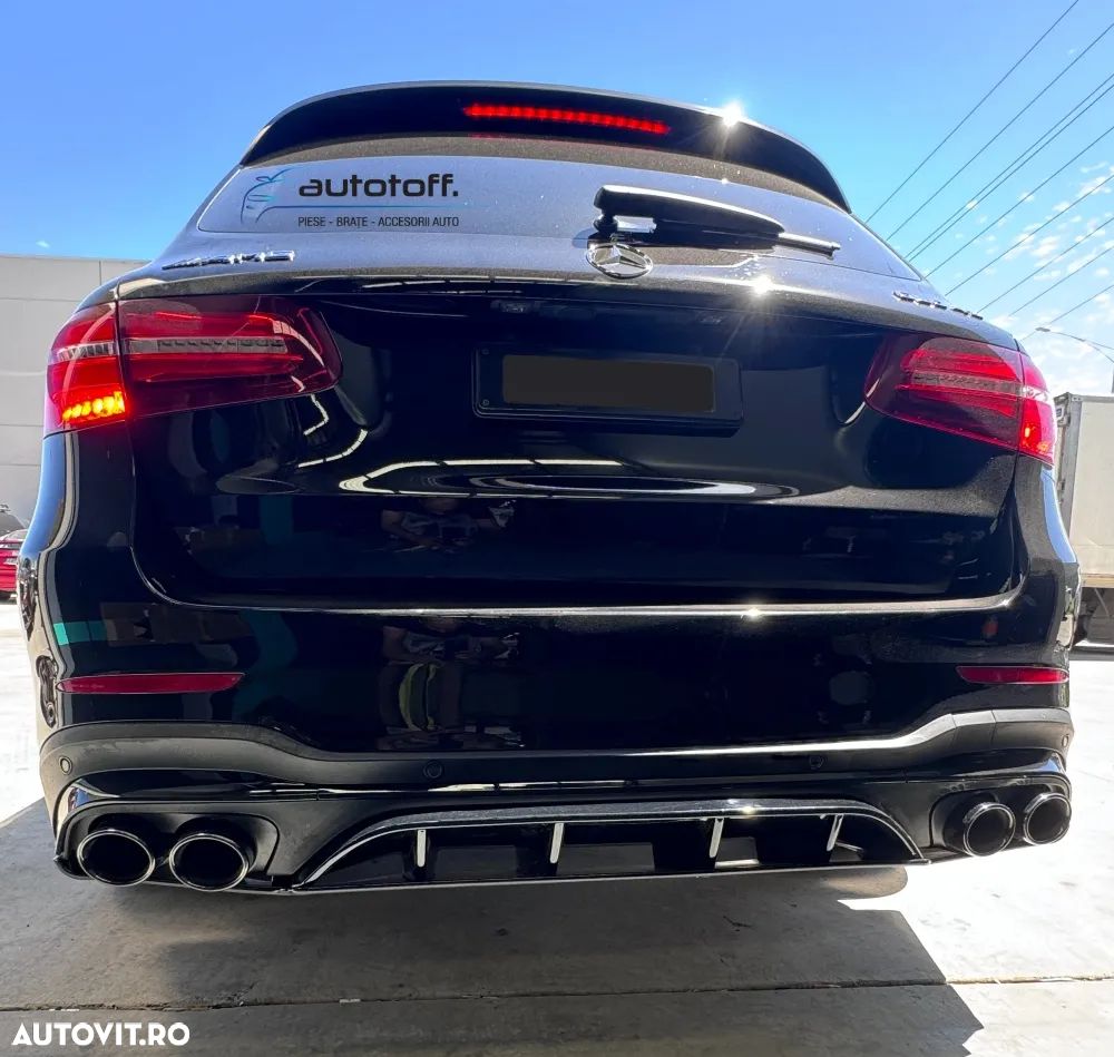 Difuzor bara spate Mercedes GLC X253 SUV (2015+) NEW Design Full Black - 1