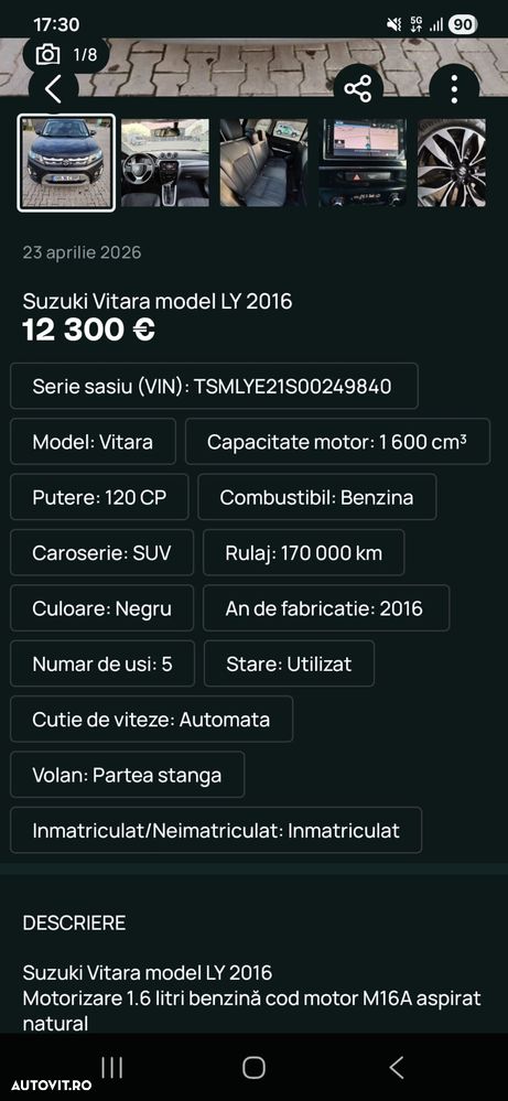 Suzuki Vitara 1.6 4X4 Spirit Aut. - 9