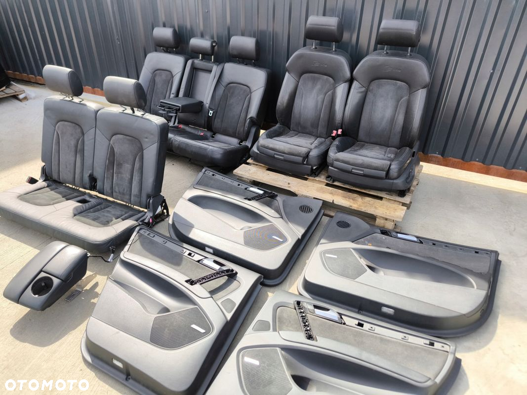 FOTEL FOTELE AUDI Q7 4L 7 OSÓB SKÓRA ALCANTARA S LINE BOSE KOMPLET - 12