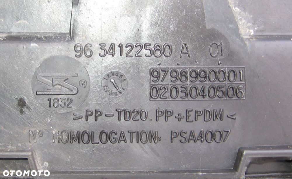 rezonator obudowa filtra powietrza XSARA PICASSO PEUGEOT 206 9634122580 - 2