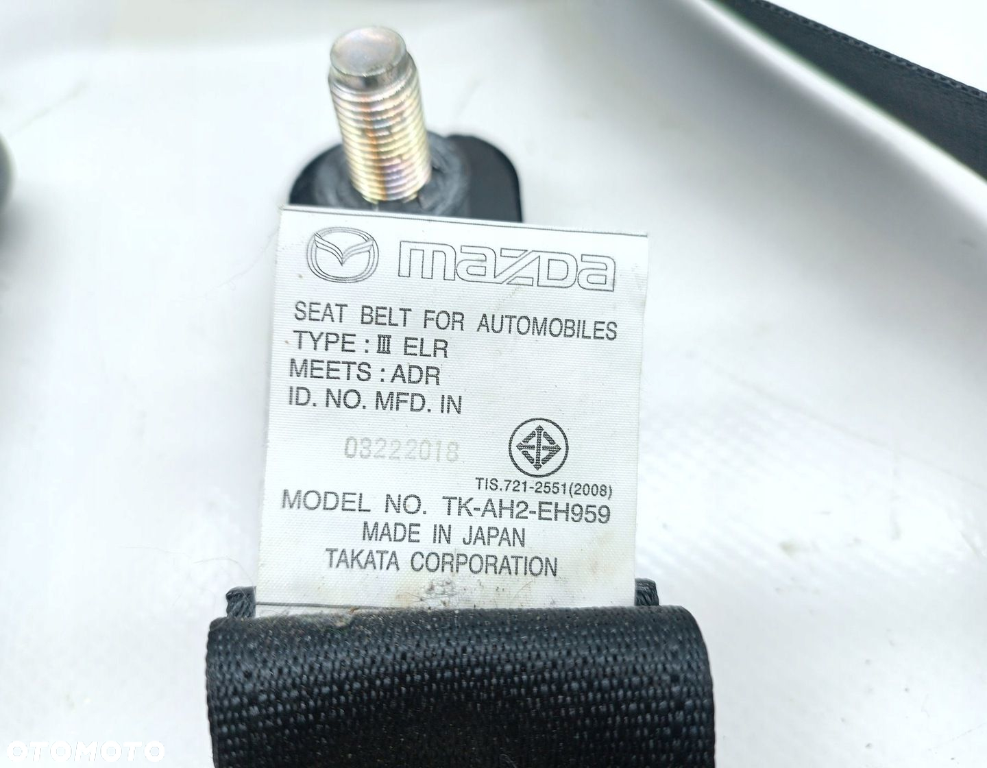 PAS BEZPIECZEŃSTWA PRAWY PRZÓD PRZEDNI MAZDA 3 BM III 18RTK-AH2-EH959 - 3