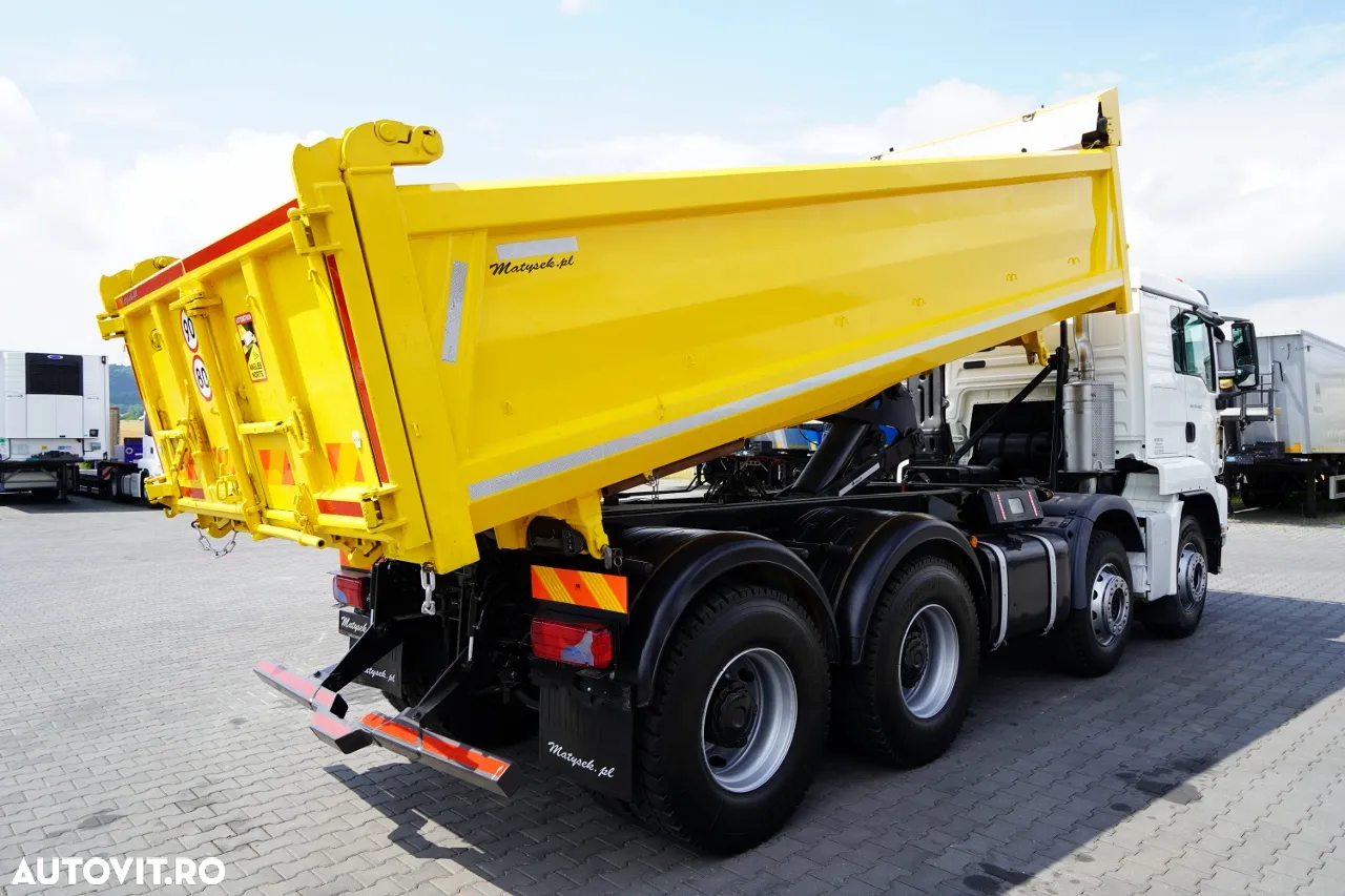 MAN TGS 41.460 / 8x8 / BASCULĂ / 2 PĂRȚI / BORDMATIC / HYDROBTA / MEILLER KIPER / ANVELOPE 100% / EURO 6 / 2017 / IMPORTAT - 5