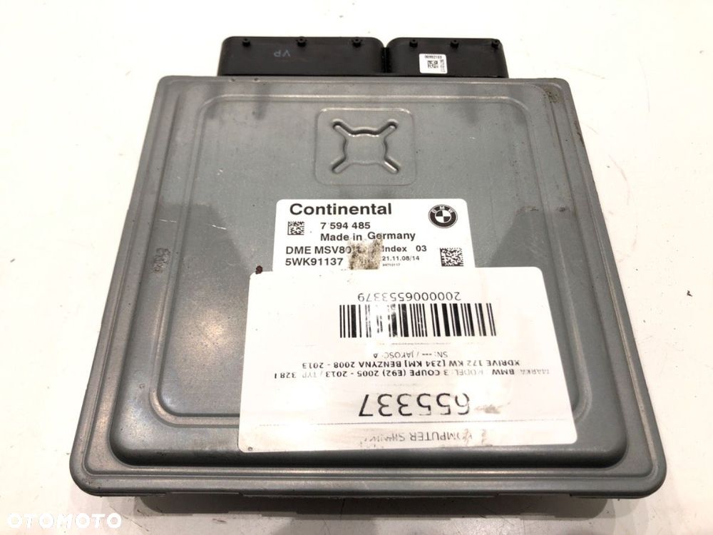 KOMPUTER SILNIKA  BMW 3 coupe (E92) 2005 - 2013 328 i xDrive 172 kW [234 KM] benzyna 2008 - 2013 - 2