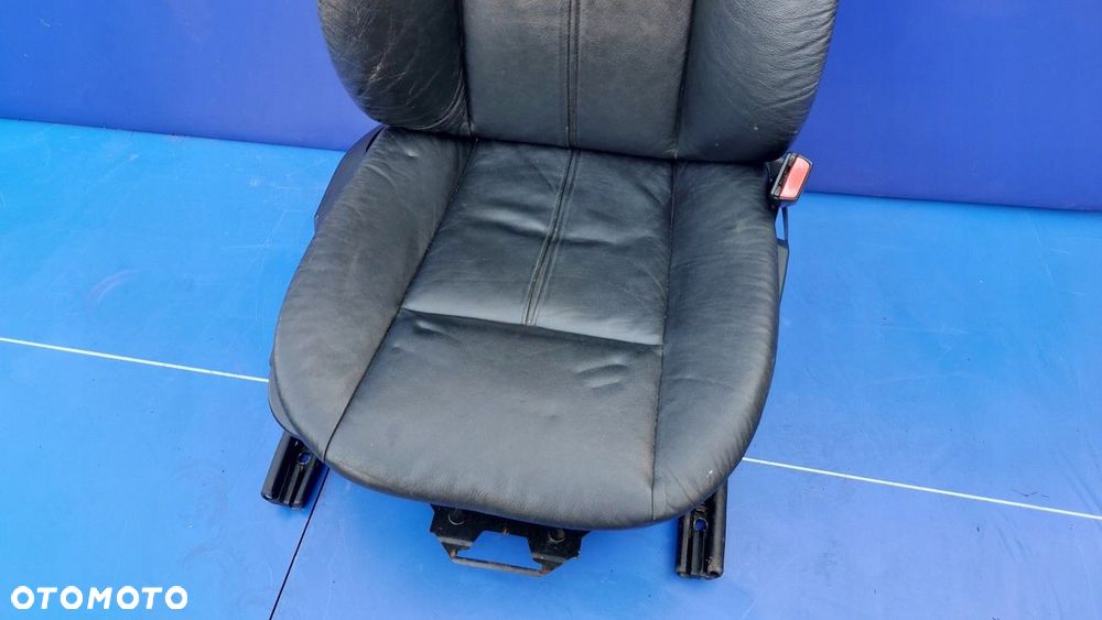 fotel pasażera prawy bmw 5 e39 czarna skóra eur - 9