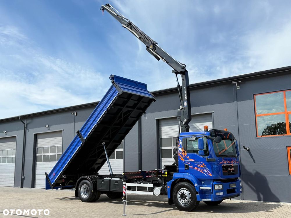 MAN MAN TGM TGL TGS 18.250 // Klimatyzacja / Kiper 6,55 m !!  // wywrotka 3-S + HDS HMF 1420 - K2 // budowlanka // energetyka //żuraw dzwig kran crane // Świeżo sprowadzony!! - 2