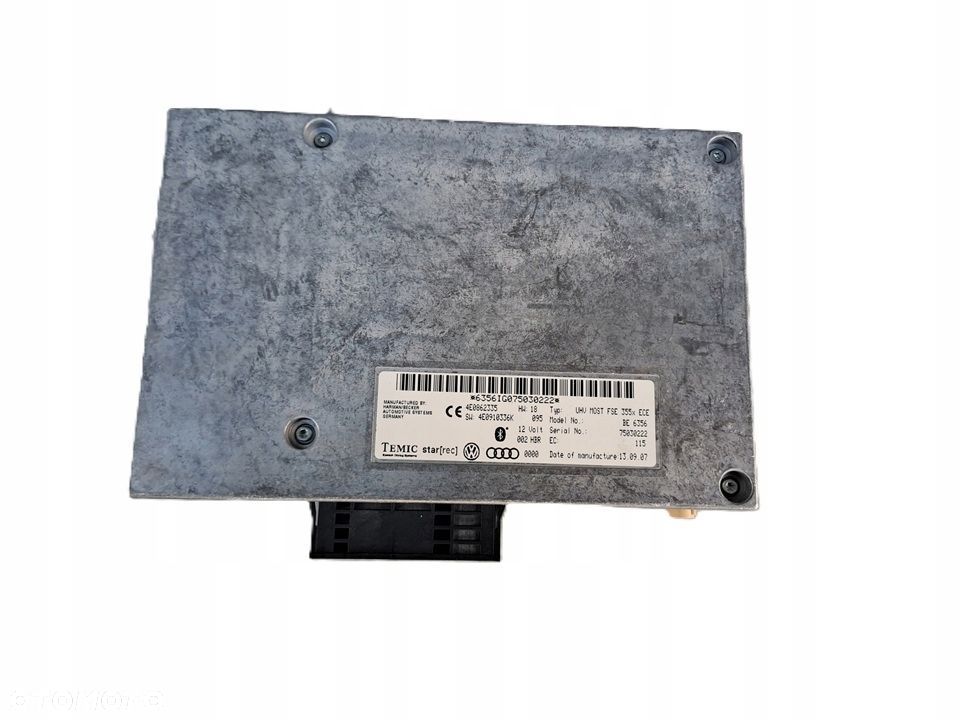 audi a4 b8 a5 a6 c6 q7 4l sterownik moduł bluetooth 4e0862335 - 1