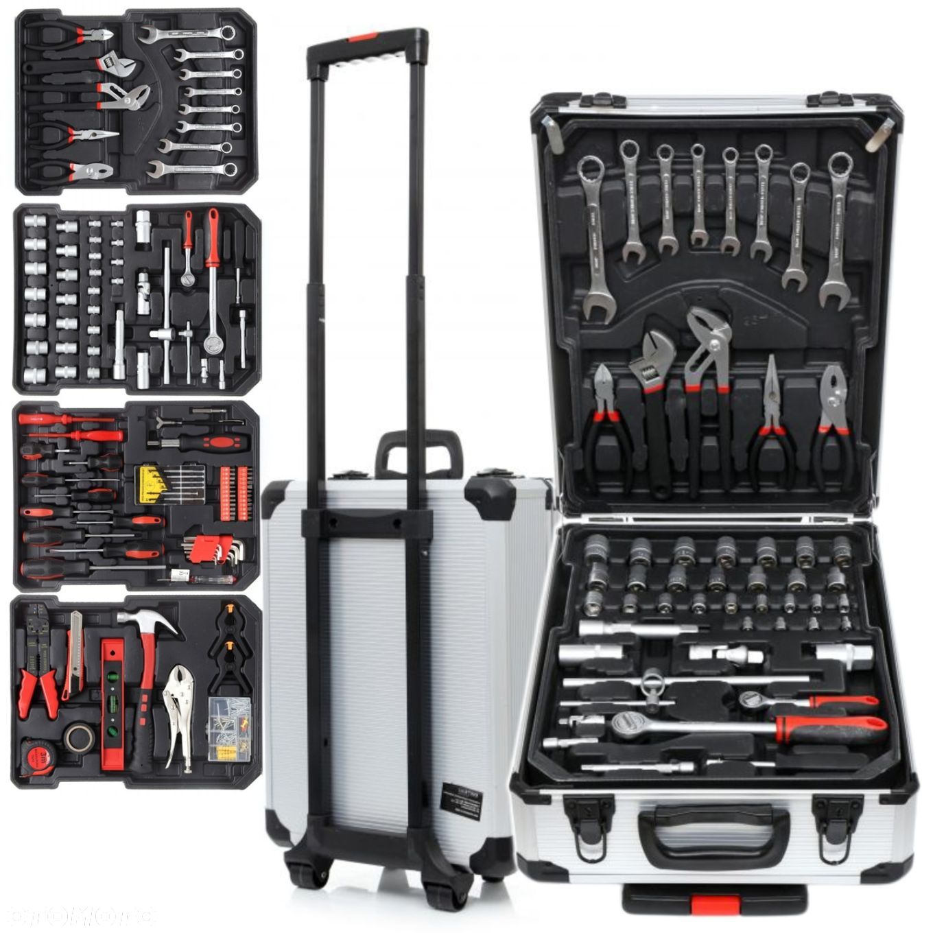KRAFTDELE KLUCZE ZESTAW 188 ELEMENTÓW ALUMINIOWA WALIZKA KD314 - 1