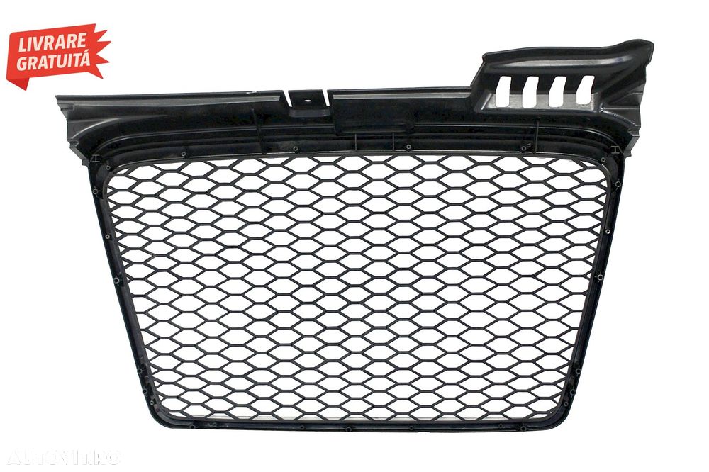 Grila Centrala Audi A4 B7 (2004-2008) RS4 Negru Mat- livrare gratuita - 3