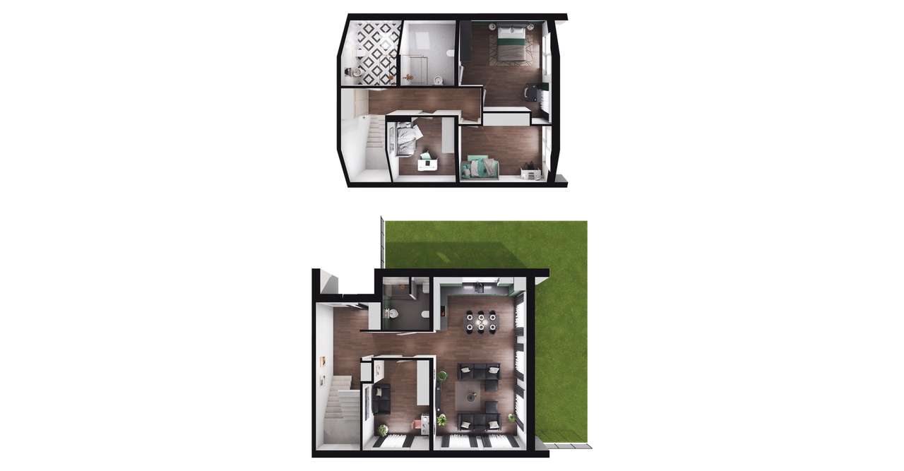 5-pokojowy dom 107m2 + ogródek Bezpośrednio - Pełny obrazek: 3/17