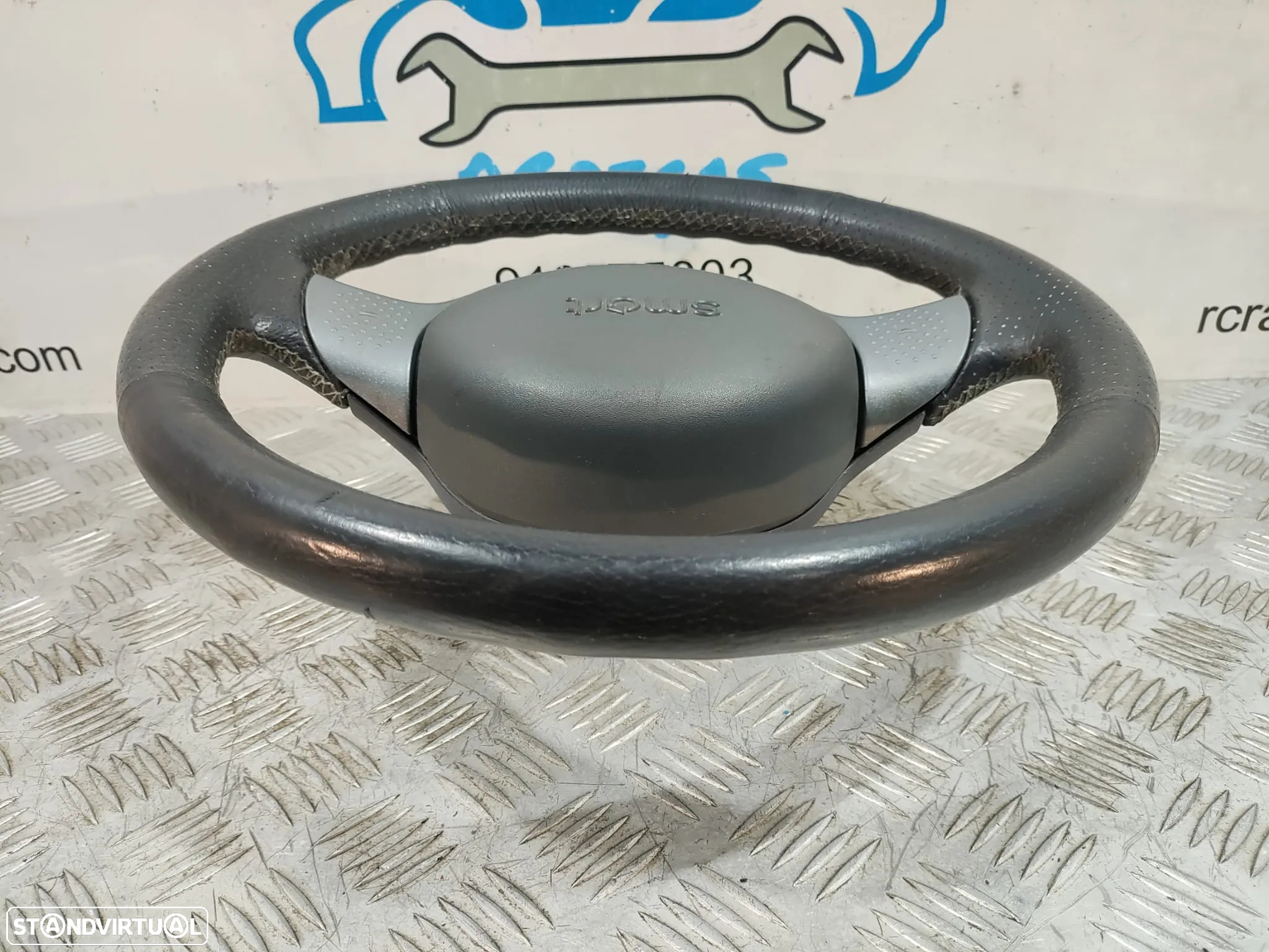 Volante completo original SMART FORTWO pele perfurada aibarg - 6