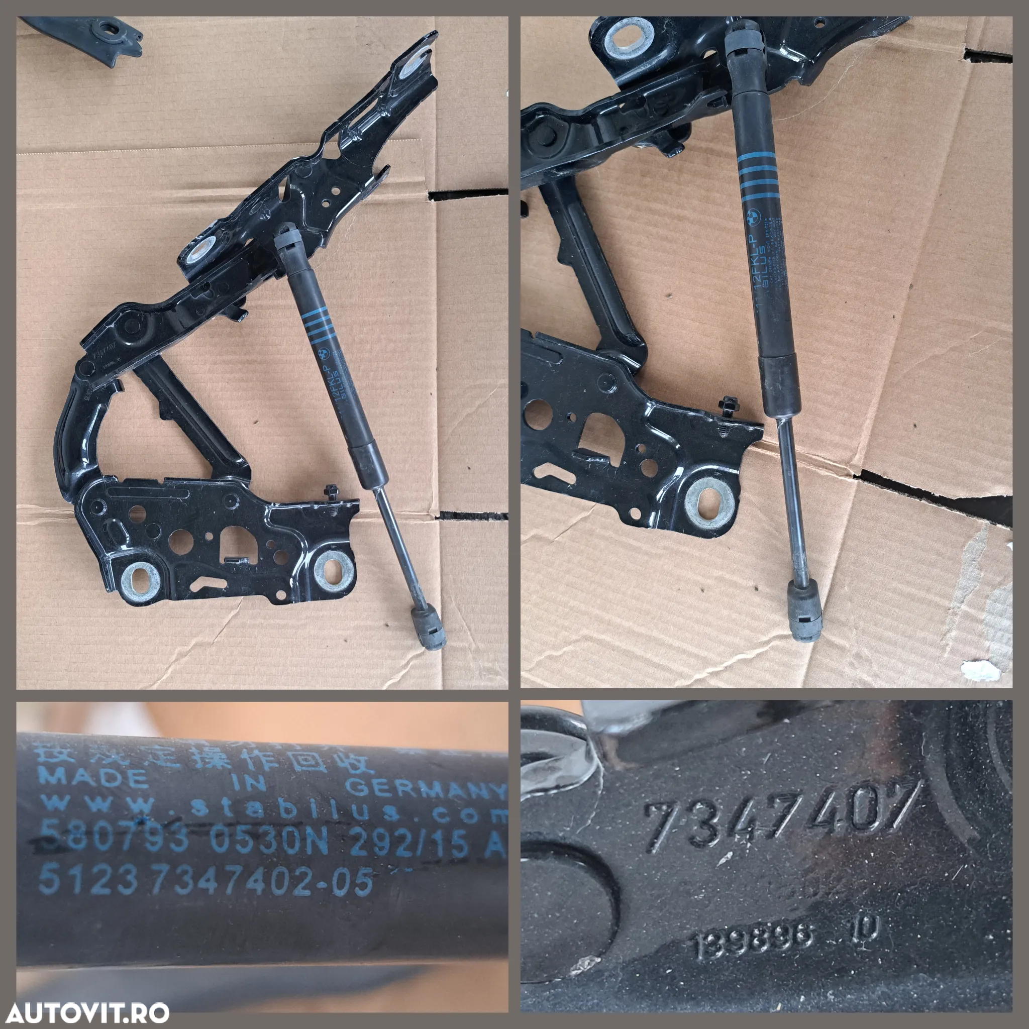 Ansamblu motoras stergatoare amortizor balama capota punte borna plus vas expansiune furtun lichid racire originale bmw G30 G11 G12 G14 - 3