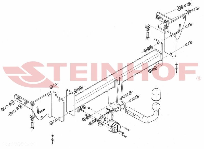 Hak Holowniczy + MODUŁ 7PIN do Jeep Cherokee (KL) od 2014 do 2018 - 2