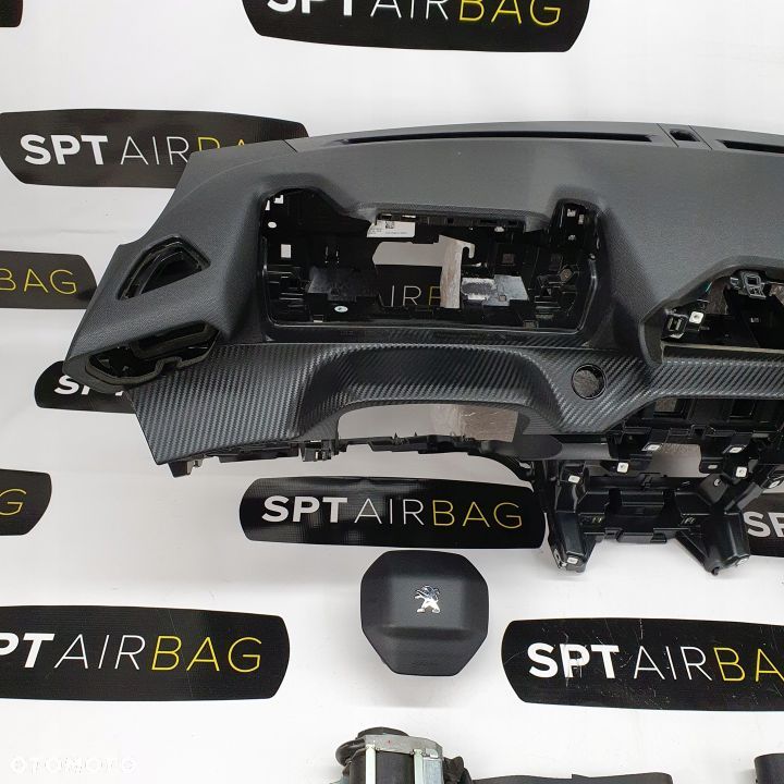 PEUGEOT 208 N.M. 2008 II DESKA ROZDZIELCZA KONSOLA KOKPIT PULPIT PODUSZKI AIRBAG AIR BAG PASY KIT SET - 2