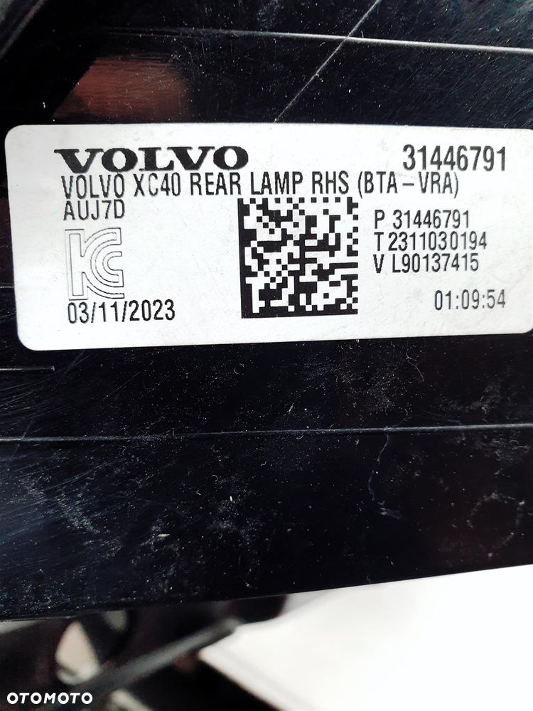 VOLVO XC40 17r+ LAMPA TYŁ LED ORY EU !!! - 11