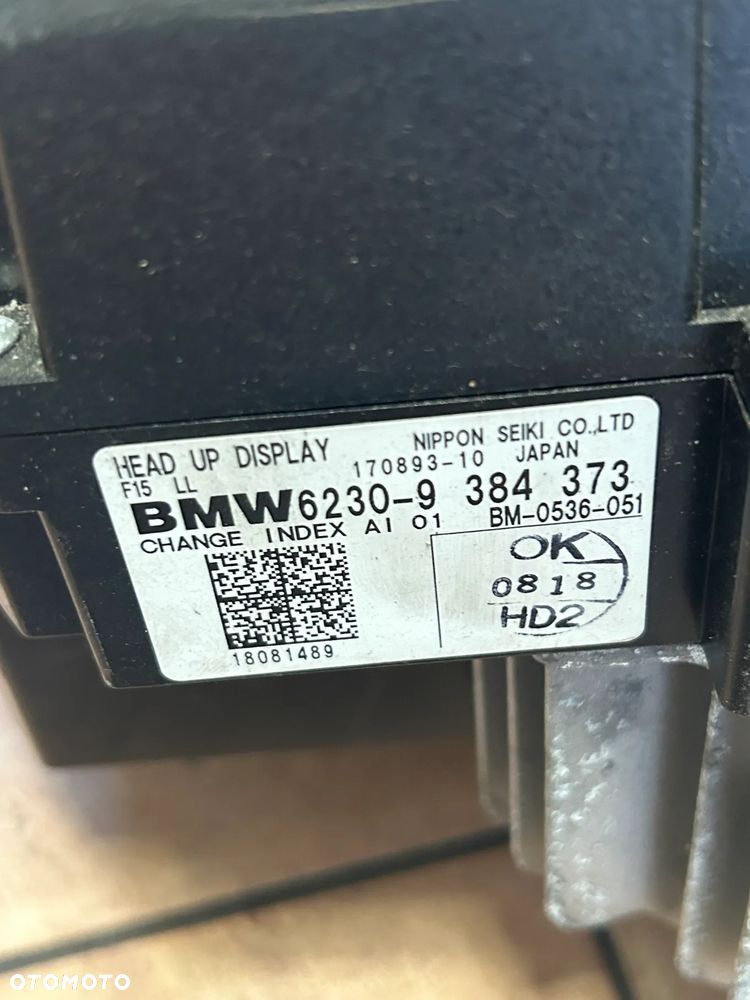 BMW F15 X5 WYŚWIETLACZ HEAD UP 9384373 - 3