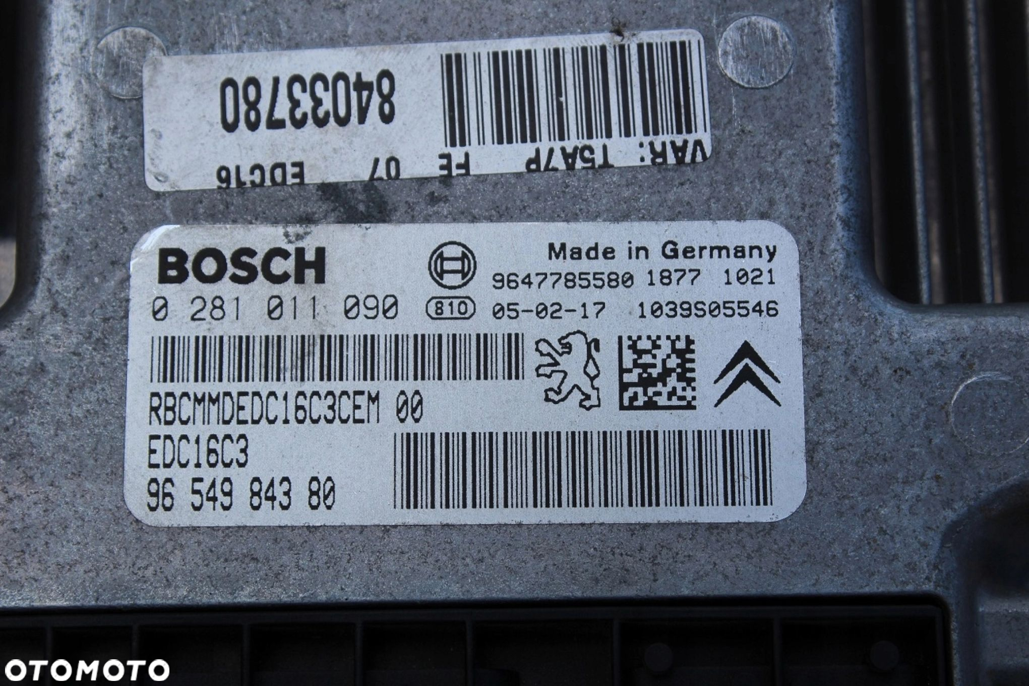 Sterownik Komputer silnika PEUGEOT CITROEN 1.4 HDI diesel 0281011090 - 2