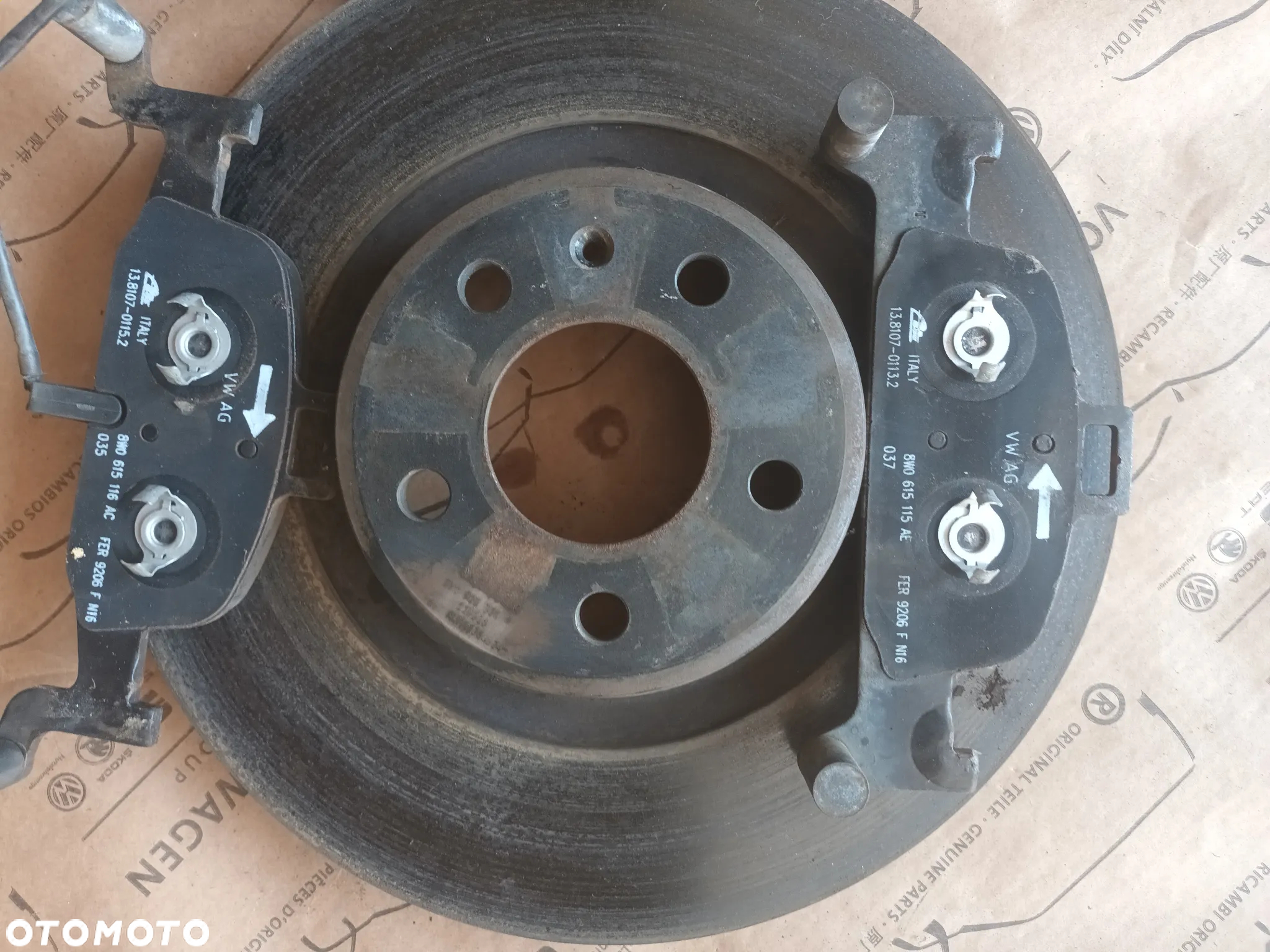 Audi A4 B9 8W komplet Tarcze Hamulcowe klocki PRZÓD 8W0615301P 338 mm 72KM - 4