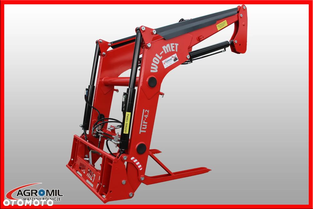 Ładowacz czołowy TUR-4 udźwig 1500kg euroramka MF6260, 6270, JD 6610 itp. - 1