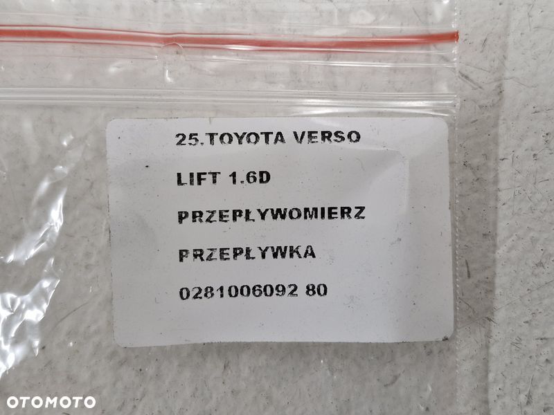 toytoa verso lift bmw 1.6 d przepływomierz powietrza 0281006092 - 7