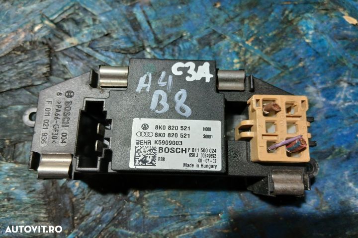 Rezistenta trepte aeroterma 8K0820521 8K0820521 Audi A4 B8/8K [2007 - - 1