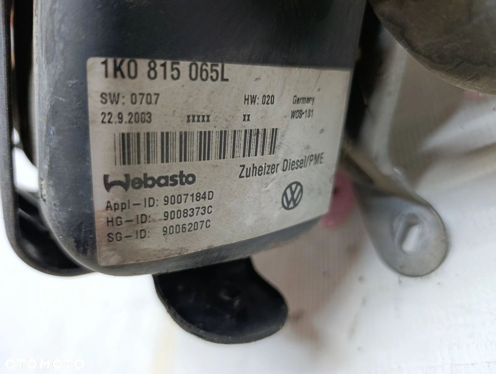 Touran I webasto 2,0TDI 1,9TDI Golf V Caddy III Volkswagen 1K0 815 065L - 3