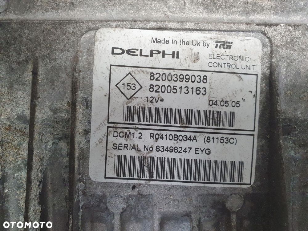 Renault Scenic II 1.5 DCI STEROWNIK SILNIKA komputer 8200399038 - 2