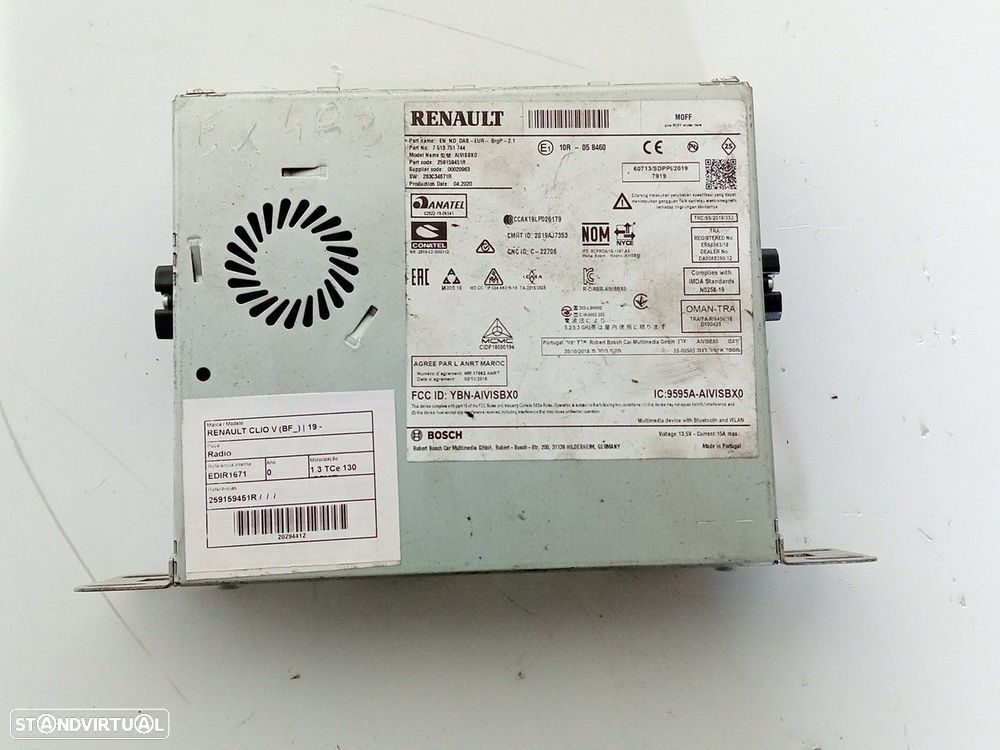 Rádio / auto-rádio RENAULT Clio V (BF_) - 2