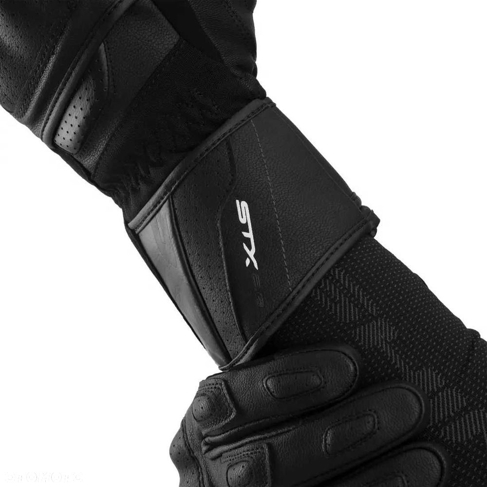Skórzane rękawice motocyklowe męskie   MEN STX 2.0 RED/WHT/BLK - 7
