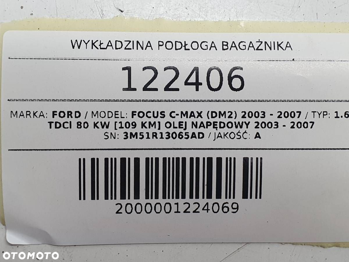 WYKŁADZINA PODŁOGA BAGAŻNIKA FORD FOCUS C-MAX I MK1 3M51-R13065-AD - 5