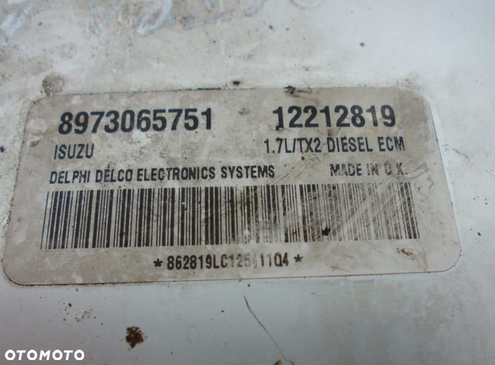 Sterownik Komputer Silnika Isuzu Delphi 8973065751 12212819 - 2