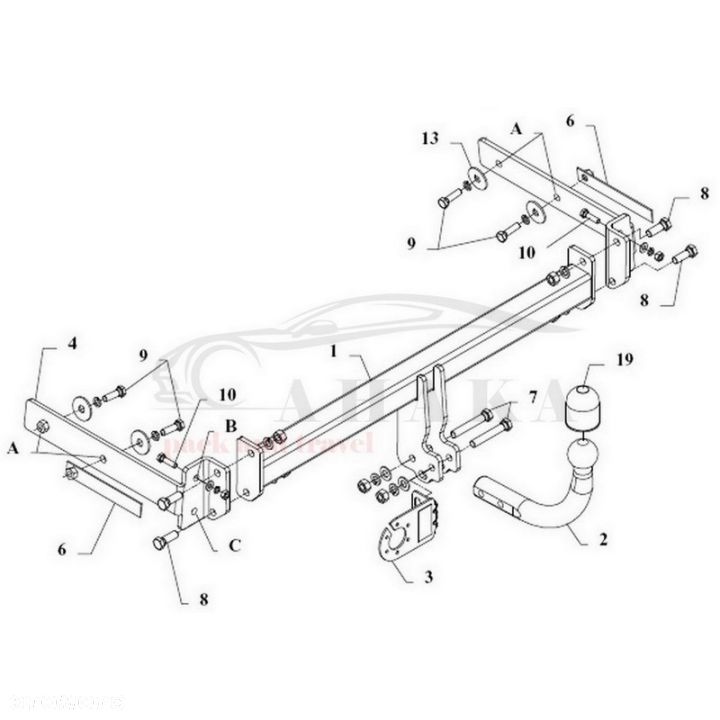 Hak Holowniczy Odkręcany Do Ford Focus I Sedan 1999-2005 - 5